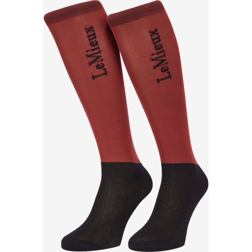 LeMieux Chaussettes d'Équitation Competition 2-pack Russet