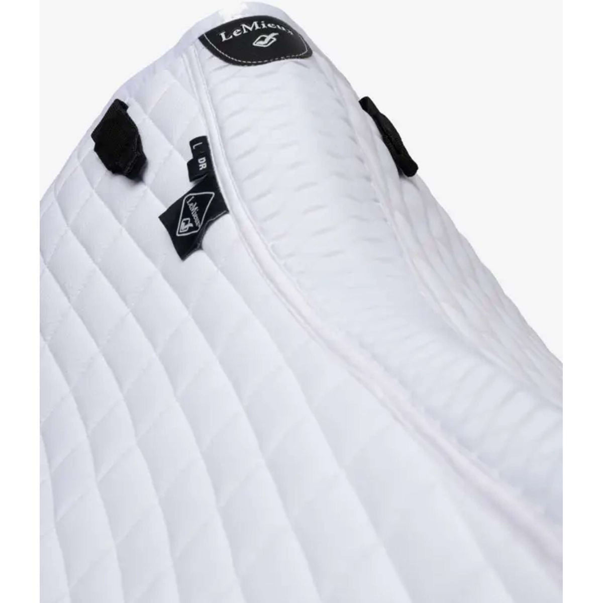 LeMieux Tapis de Selle Self-Cool Square Arctic Dressage Blanc