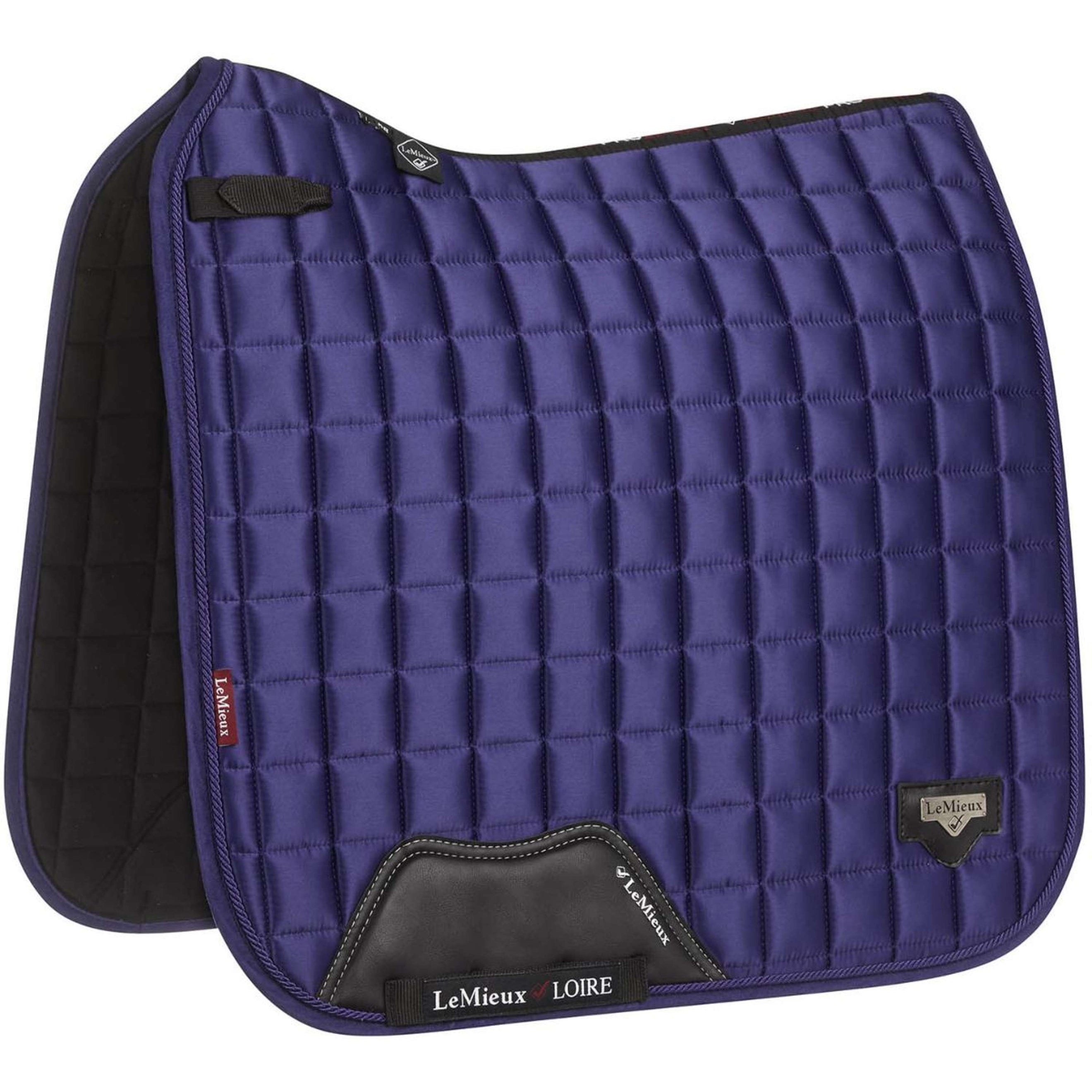 LeMieux Tapis de Selle Loire Classic Satin Square Dressage Ink Blue LeMieux Tapis de Selle Loire Classic Satin Square Dressage Ink Blue