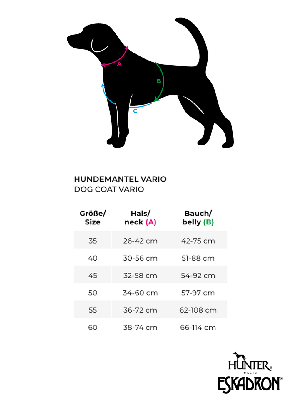 Hunter x Eskadron Manteau d’hiver pour chien Vario Noir