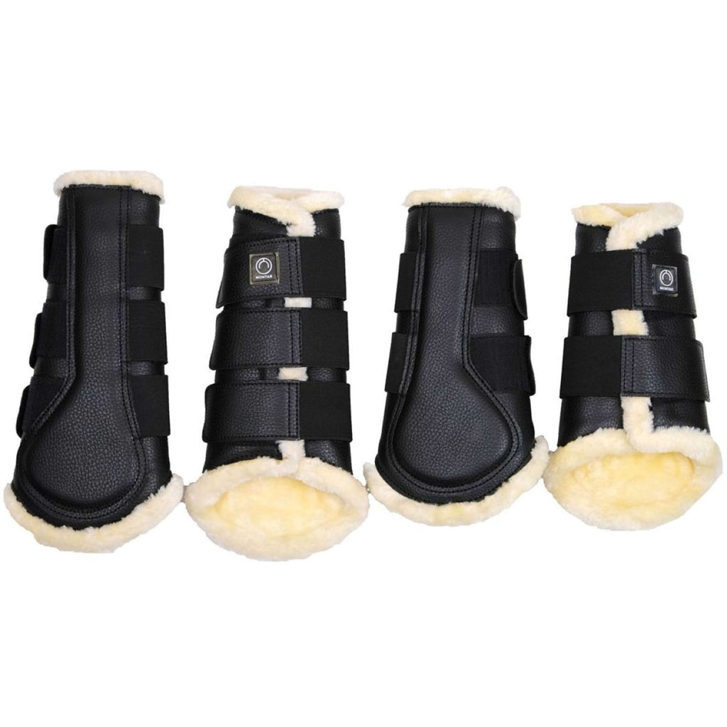 Montar Guêtres Tech en Cuir Noir