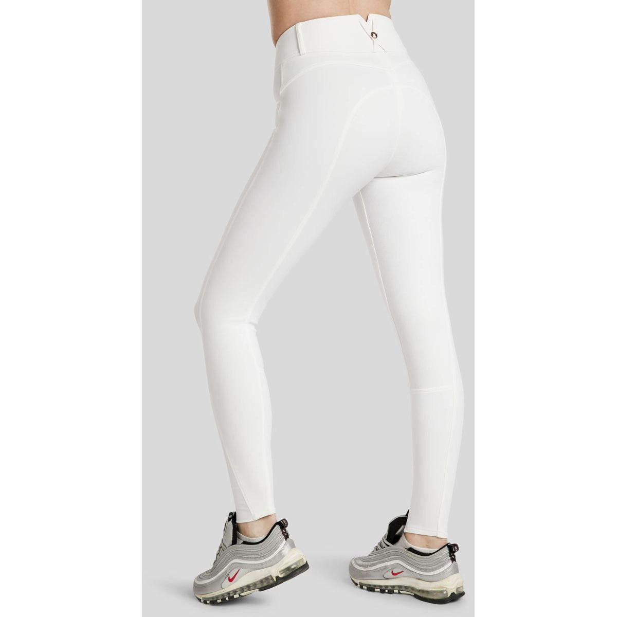 Montar Pantalon d'Équitation Molly Rosegold Highwaist Full Grip Blanc
