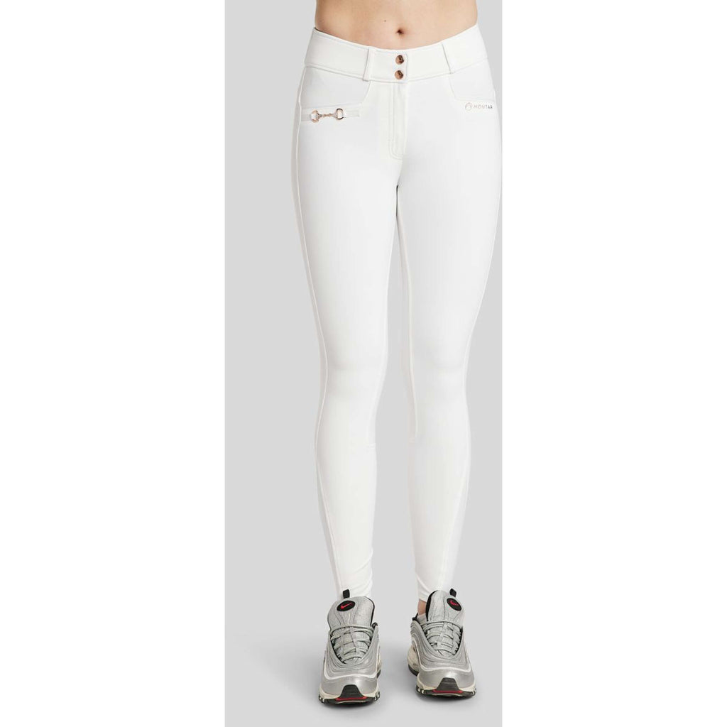 Montar Pantalon d'Équitation Molly Rosegold Highwaist Full Grip Blanc