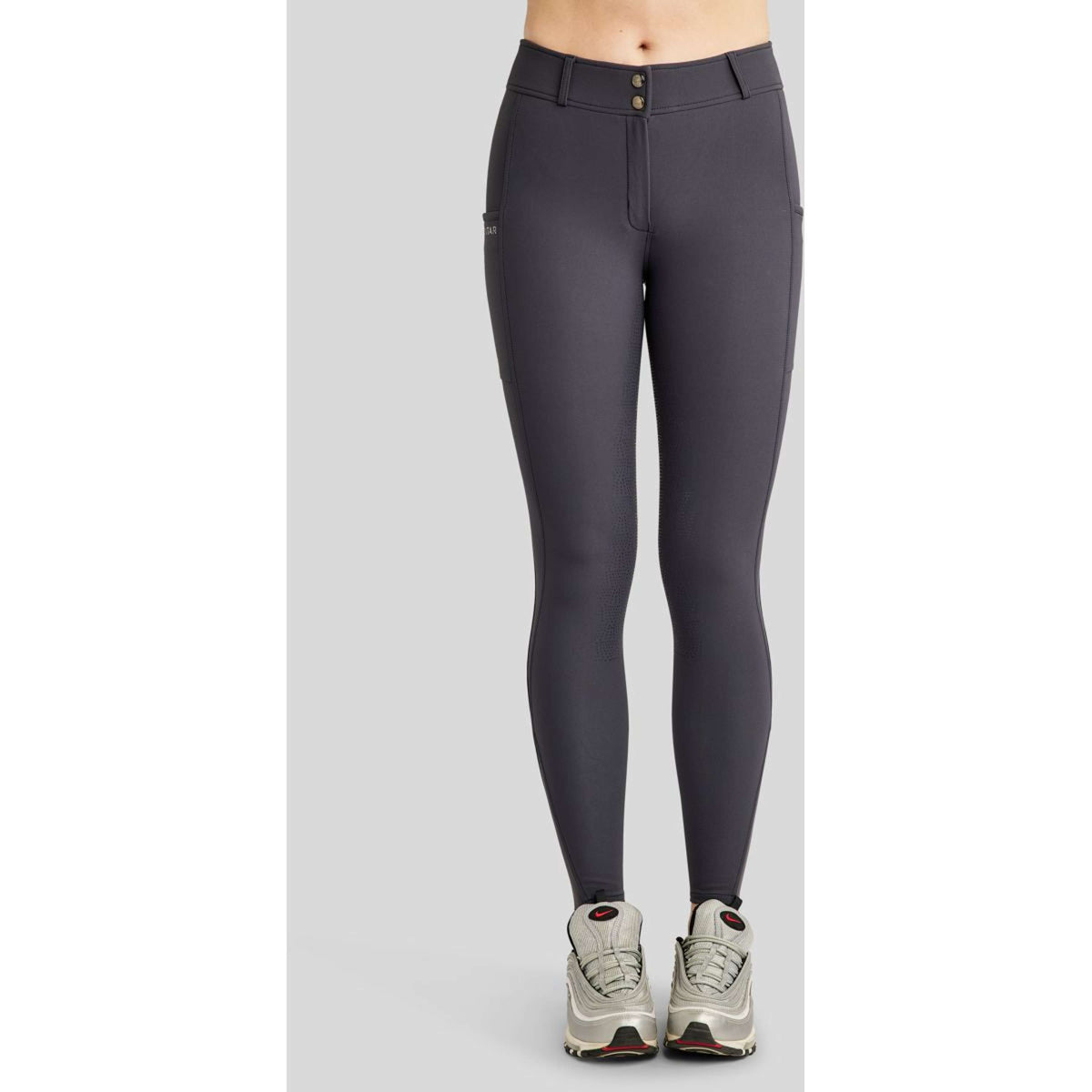 Montar Pantalon d'Équitation Megan Full Grip Slate Grey