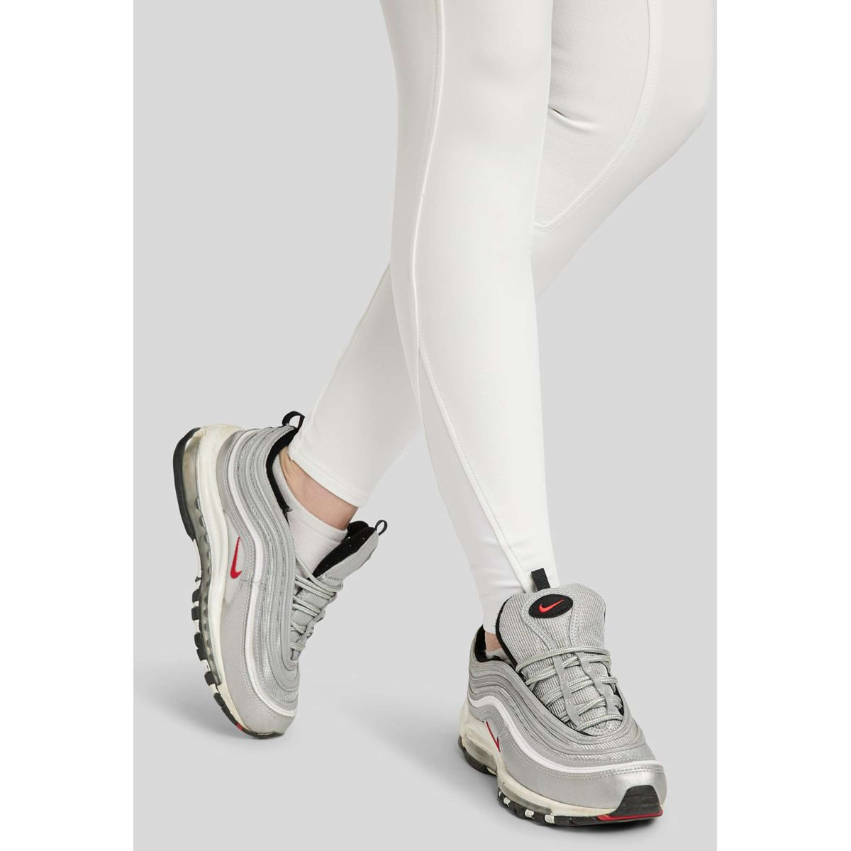 Montar Pantalon d'Équitation Megan Yati Highwaist Full Grip Blanc