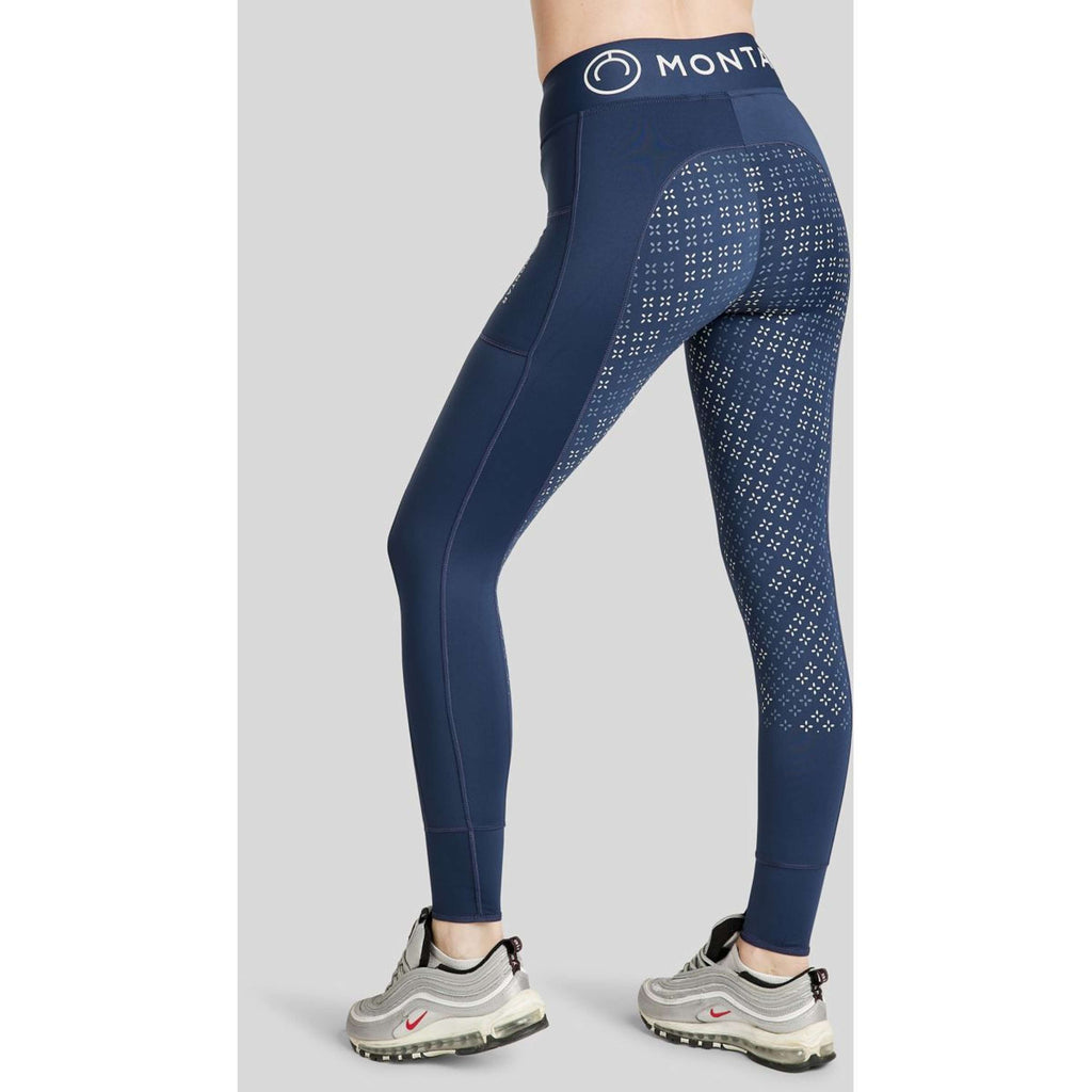 Montar Legging d'Équitation Selena Pull On FullGrip Marin