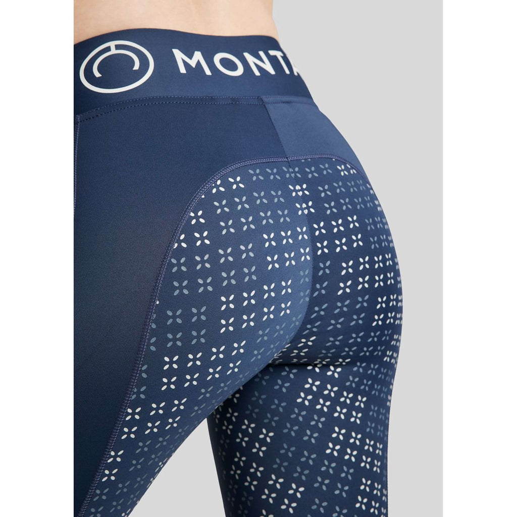 Montar Legging d'Équitation Selena Pull On FullGrip Marin