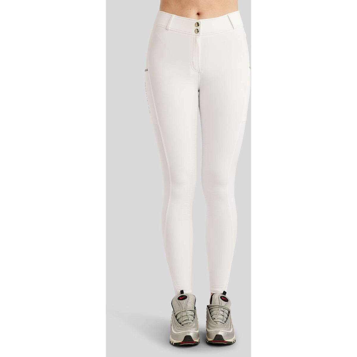 Montar Pantalon d'Équitation MoLila Champagne Crystals Full Grip Blanc