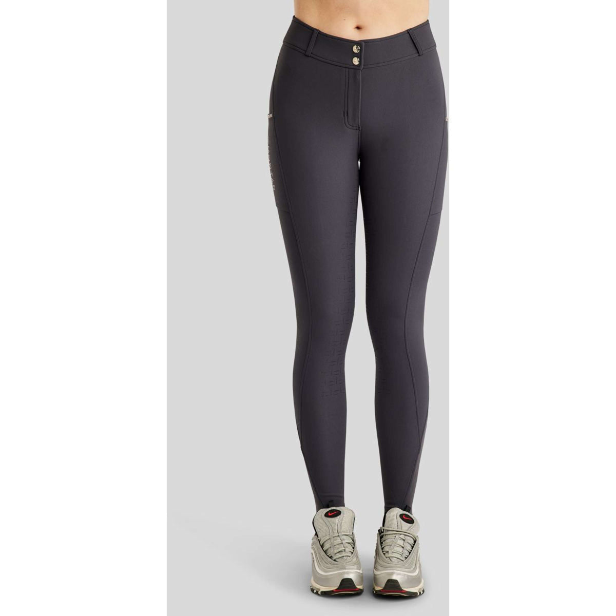 Montar Pantalon d'Équitation MoLila Champagne Crystals Full Grip Slate Grey