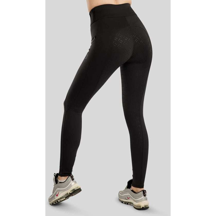 Montar Legging d'Équitation MoPearl Pintuck Full Grip Noir Montar Legging d'Équitation MoPearl Pintuck Full Grip Noir