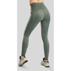 Montar Legging d'Équitation MoPearl Pintuck Full Grip Jade