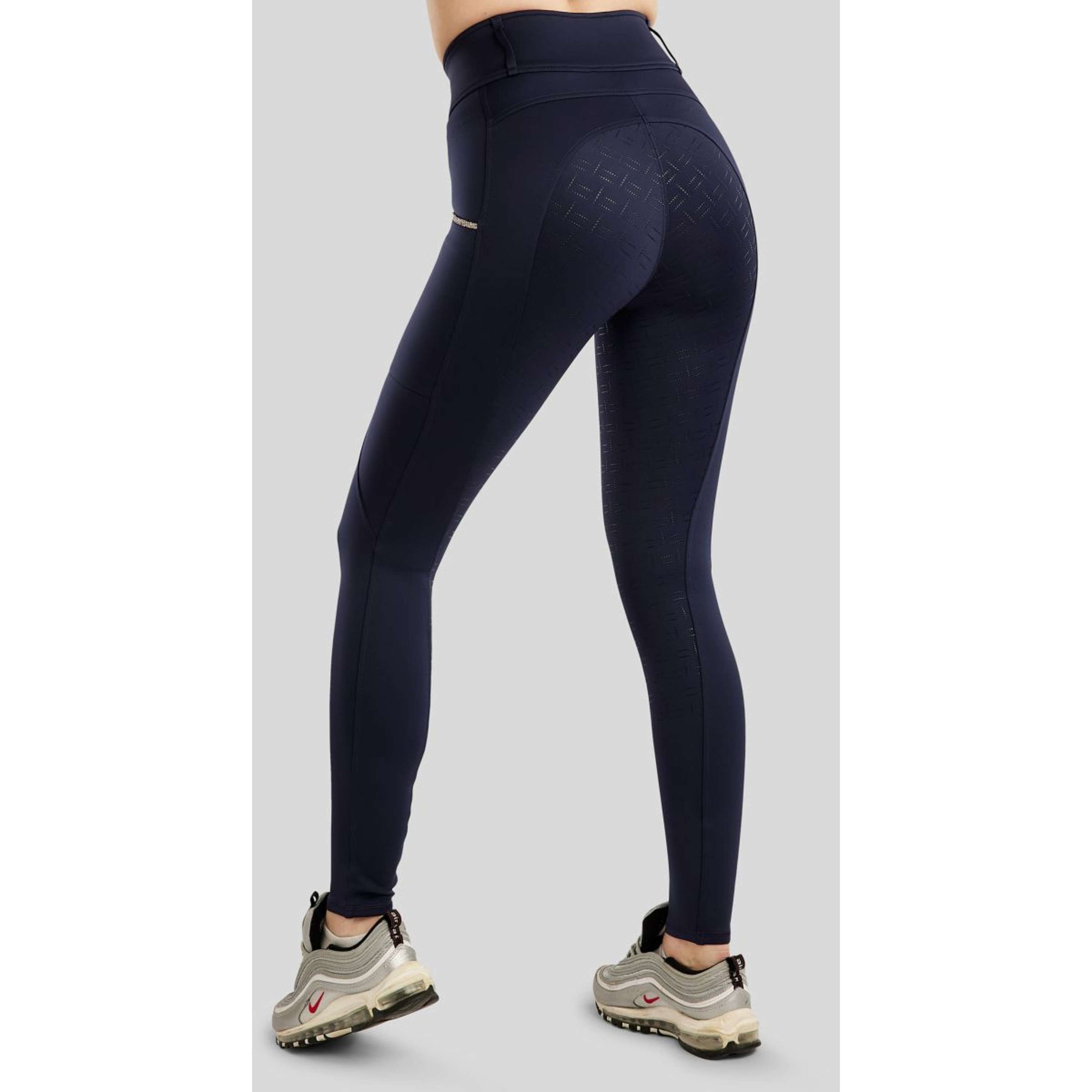 Montar Legging d'Équitation MoLila Champagne Crystals Full Grip Marin