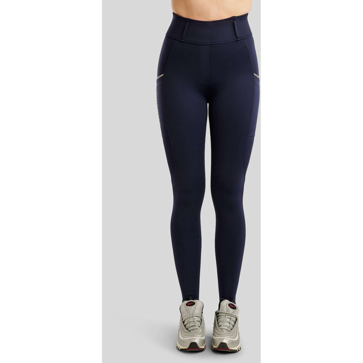 Montar Legging d'Équitation MoLila Champagne Crystals Full Grip Marin