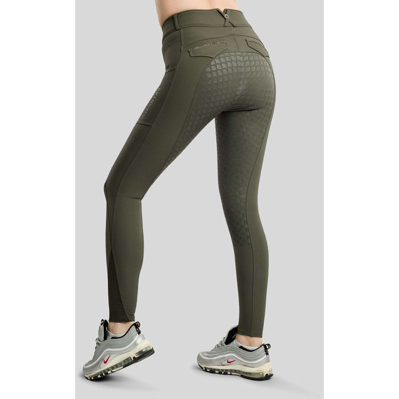 Montar Pantalon d'Équitation MoVeronica Golden Quartz Full Grip Forest Green