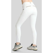 Montar Pantalon d'Équitation MoVeronica Golden Quartz Full Grip Blanc