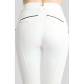Montar Pantalon d'Équitation MoVeronica Golden Quartz Full Grip Blanc