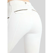Montar Pantalon d'Équitation MoVeronica Golden Quartz Full Grip Blanc