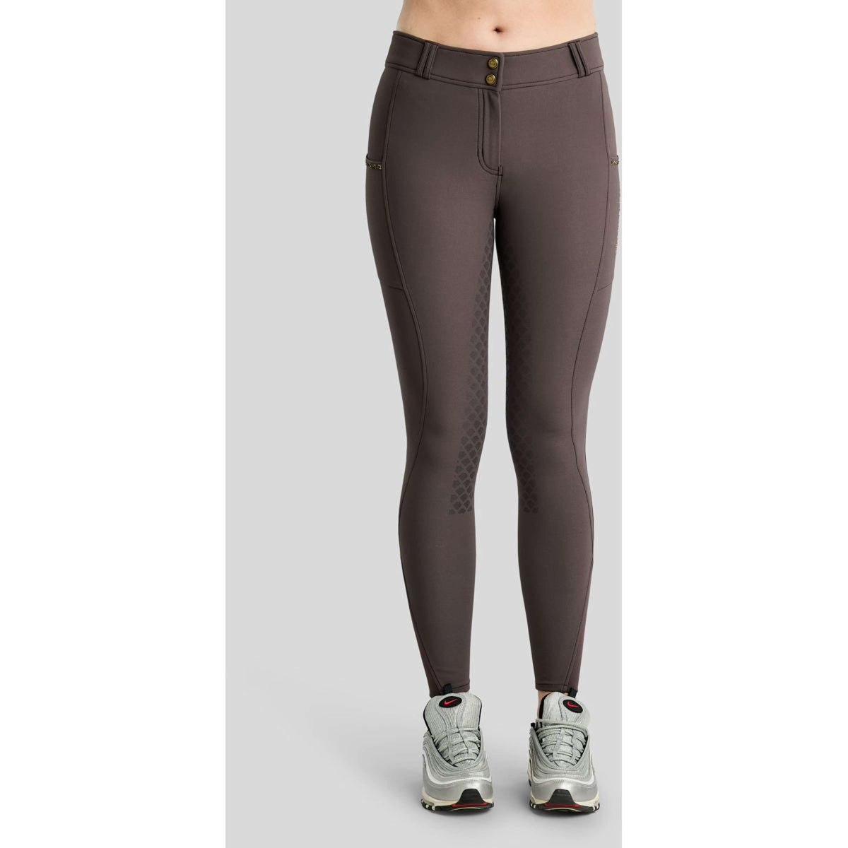 Montar Pantalon d'Équitation MoVeronica Golden Quartz Full Grip Black Peony