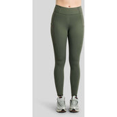 Montar Leggings d'équitation Thermo MoVeronica Golden Quartz Full Grip Forest Green