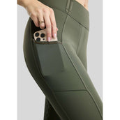 Montar Leggings d'équitation Thermo MoVeronica Golden Quartz Full Grip Forest Green