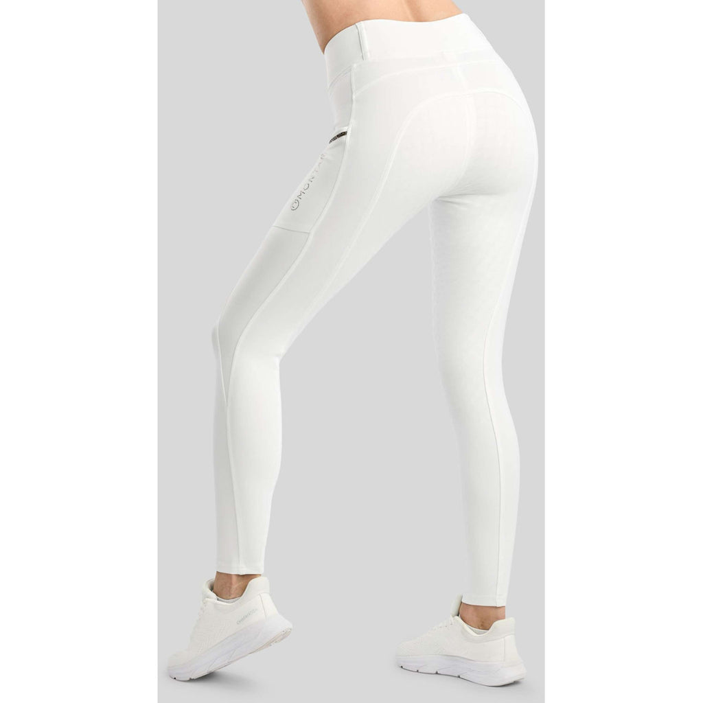 Montar Leggings d'équitation Thermo MoVeronica Golden Quartz Full Grip Blanc
