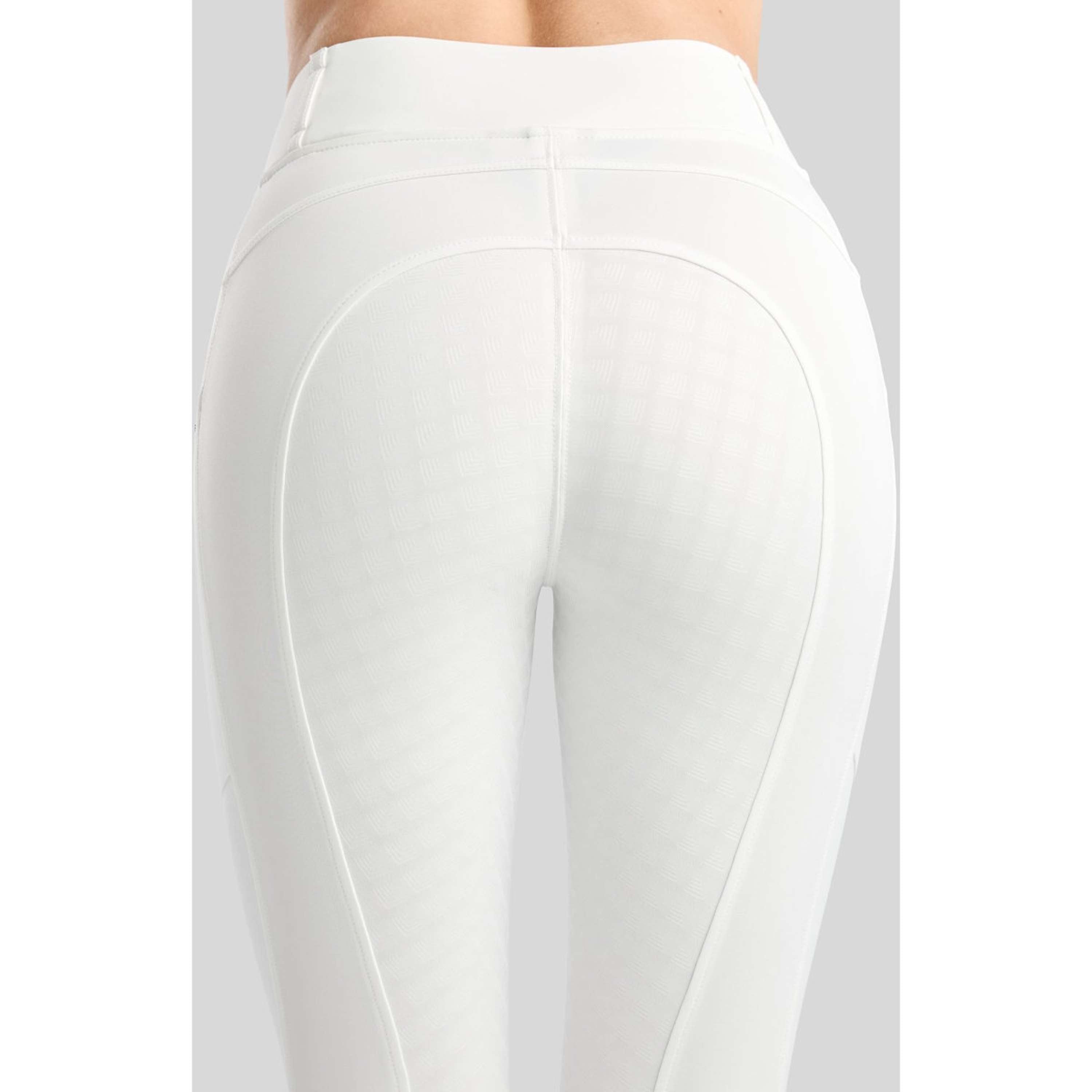 Montar Leggings d'équitation Thermo MoVeronica Golden Quartz Full Grip Blanc
