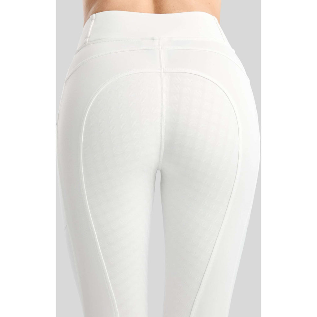 Montar Leggings d'équitation Thermo MoVeronica Golden Quartz Full Grip Blanc