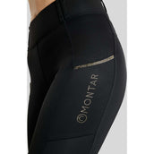 Montar Leggings d'équitation Thermo MoVeronica Golden Quartz Full Grip Noir