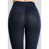 Montar Leggings d'équitation Thermo MoVeronica Golden Quartz Full Grip Marine