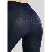 Montar Leggings d'équitation Thermo MoVeronica Golden Quartz Full Grip Marine