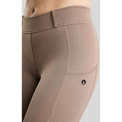 Montar Leggings d'équitation Thermo MoAddie Hybrid Gun Metal Logo Full Grip Nougat Brown