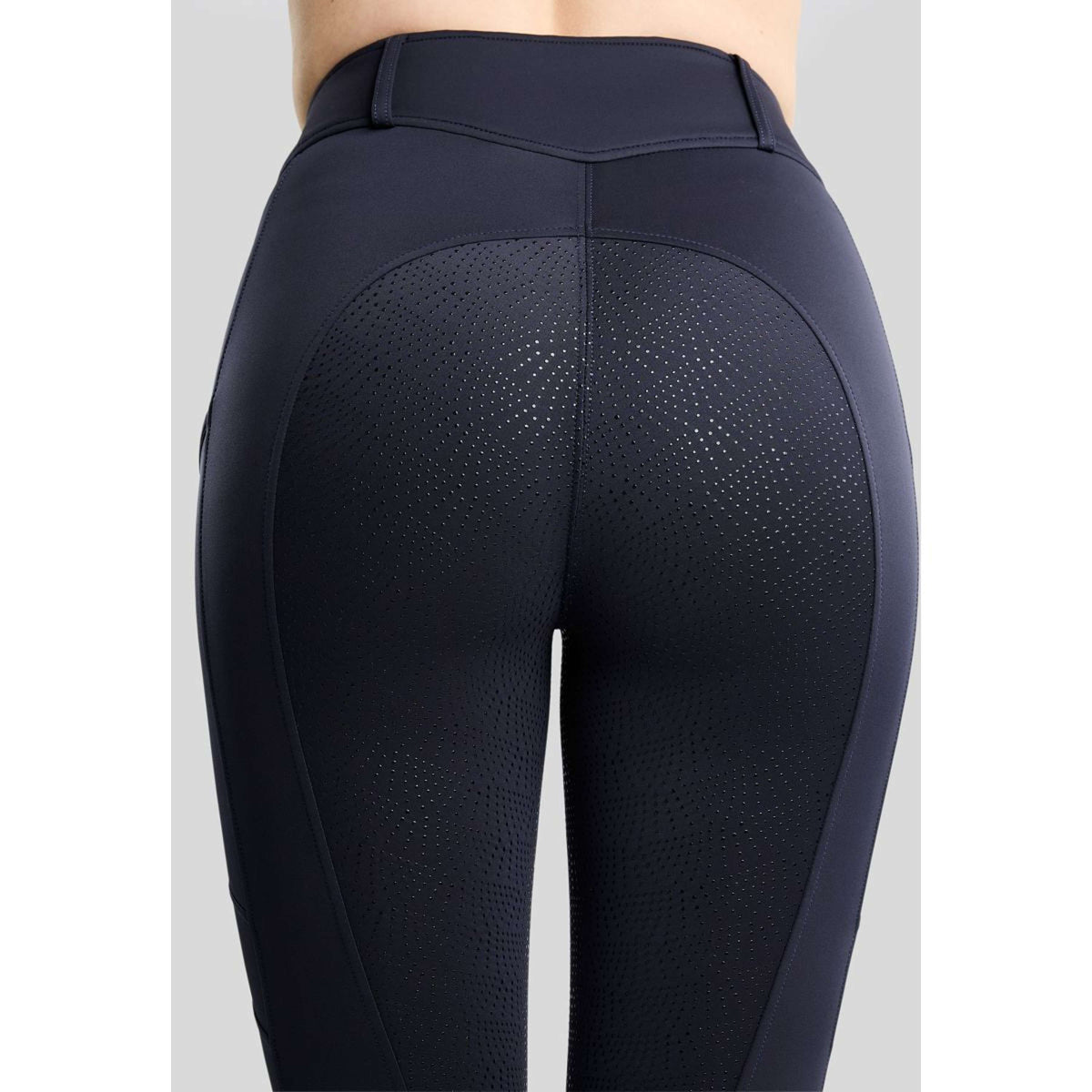 Montar Leggings d'équitation Thermo MoAddie Hybrid Gun Metal Logo Full Grip Marine