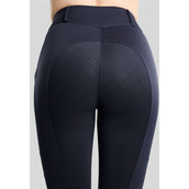 Montar Leggings d'équitation Thermo MoAddie Hybrid Gun Metal Logo Full Grip Marine