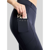 Montar Leggings d'équitation Thermo MoAddie Hybrid Gun Metal Logo Full Grip Marine