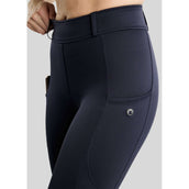Montar Leggings d'équitation Thermo MoAddie Hybrid Gun Metal Logo Full Grip Marine