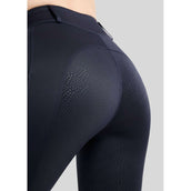 Montar Leggings d'équitation Thermo MoAddie Hybrid Gun Metal Logo Full Grip Marine