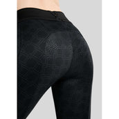 Montar Leggings d'équitation Thermo MoLeia Lumber Check All Over Printed Full Grip Noir