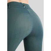 Montar Legging d'Équitation MoWilma Hybrid Pintucks Golden Quartz Crystals Full Grip Dark Slate