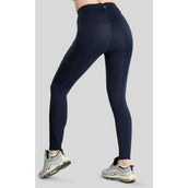 Montar Legging d'Équitation MoWilma Hybrid Pintucks Golden Quartz Crystals Full Grip Marine