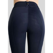 Montar Legging d'Équitation MoWilma Hybrid Pintucks Golden Quartz Crystals Full Grip Marine