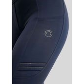 Montar Legging d'Équitation MoWilma Hybrid Pintucks Golden Quartz Crystals Full Grip Marine