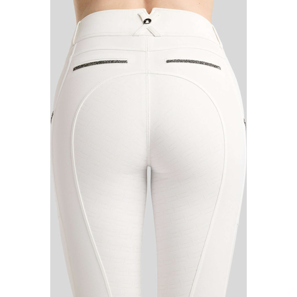 Montar Pantalon d'Équitation MoMaisy Full Grip Blanc