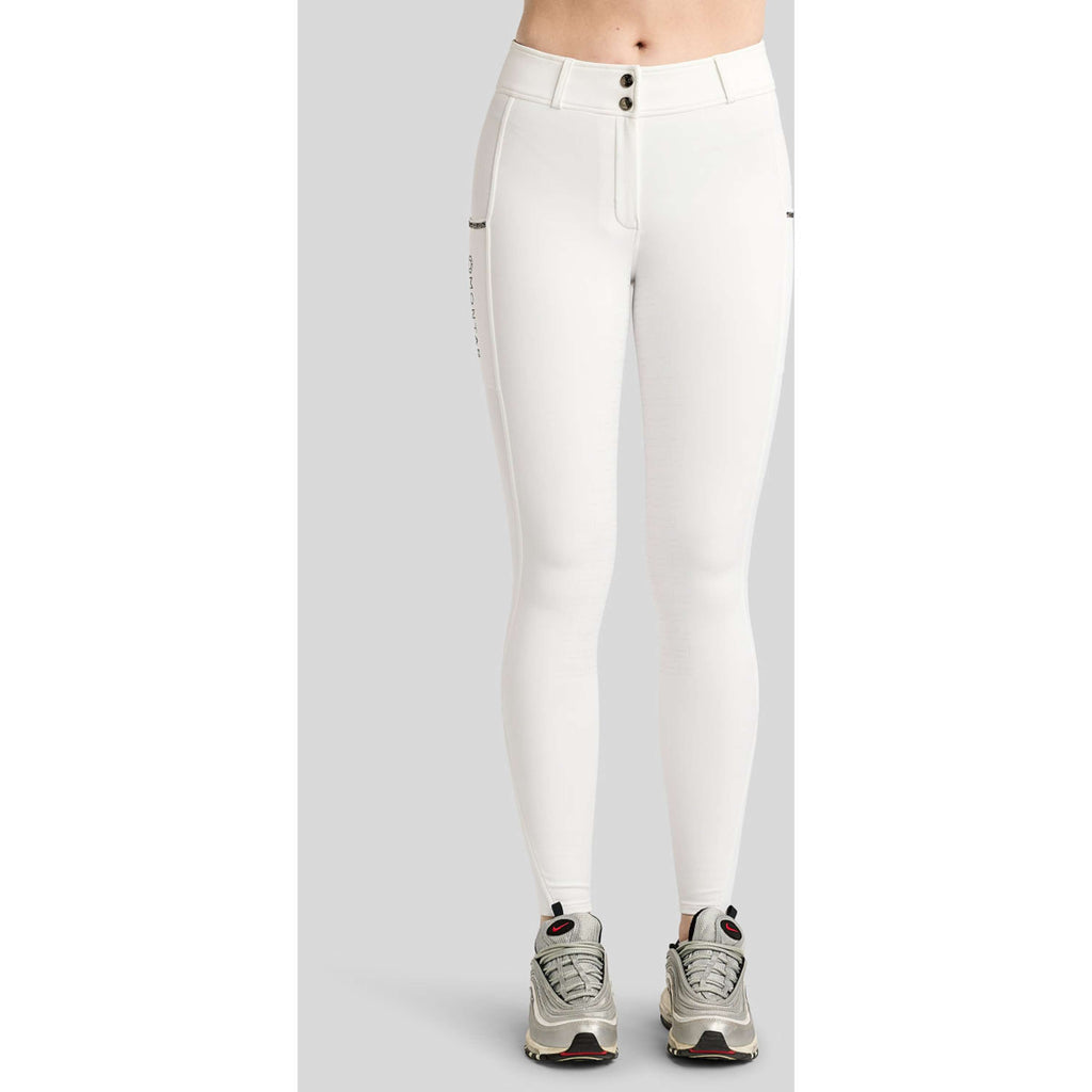 Montar Pantalon d'Équitation MoMaisy Full Grip Blanc