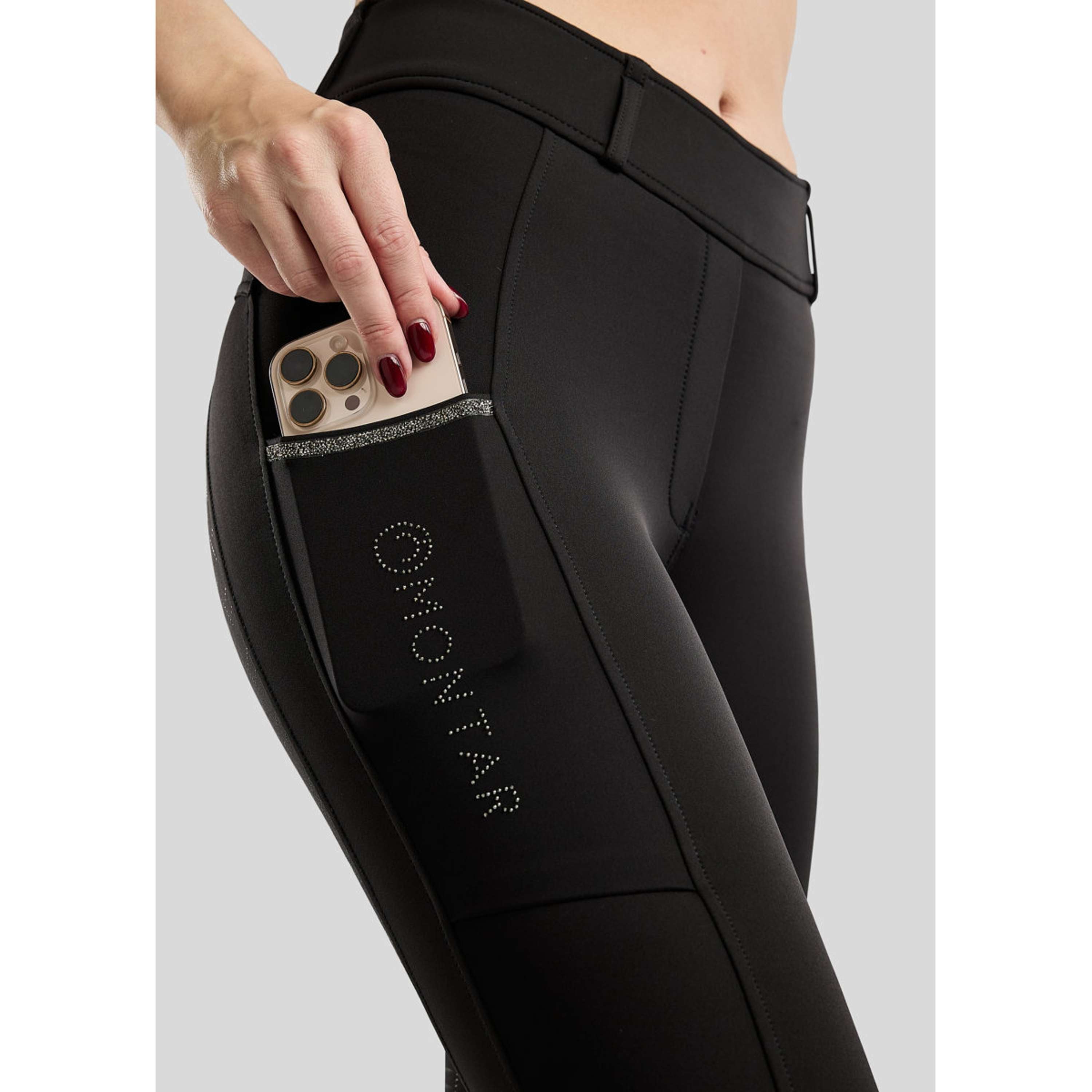 Montar Legging d'Équitation MoMaisy Full Grip Noir