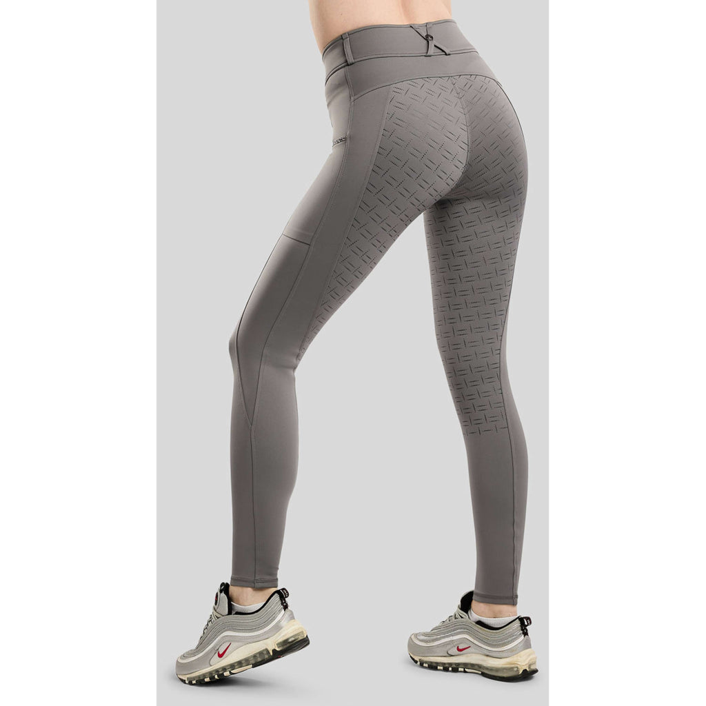 Montar Legging d'Équitation MoMaisy Full Grip Gris