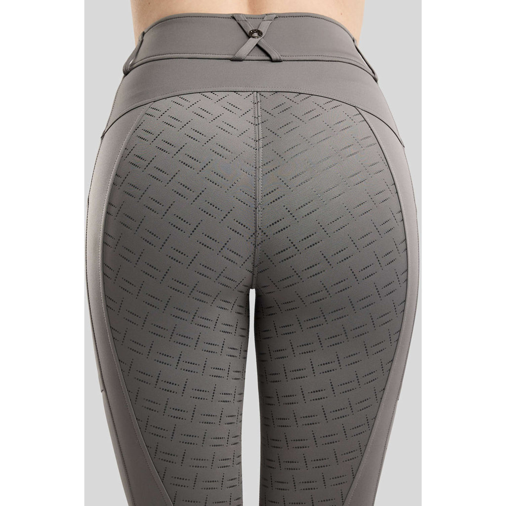 Montar Legging d'Équitation MoMaisy Full Grip Gris
