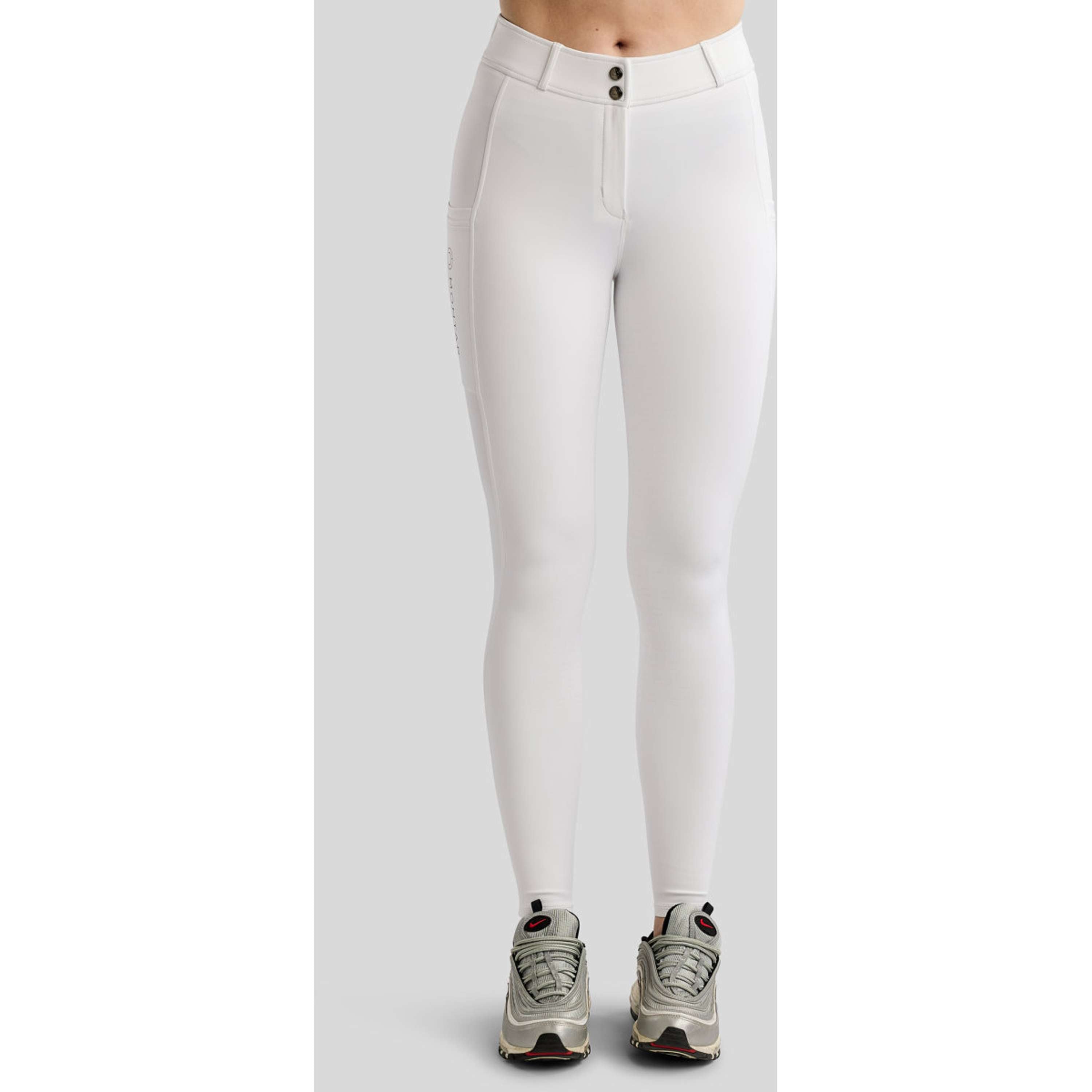 Montar Pantalon d'Équitation MoFair Full Grip Blanc