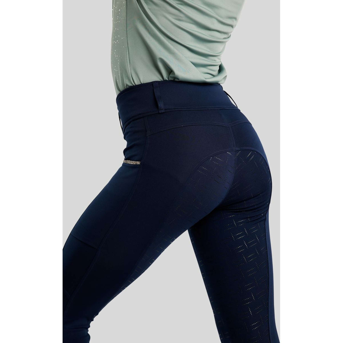 Montar Legging d'Équitation MoLila Champagne Crystals Junior Marin