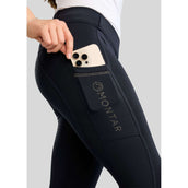 Montar Legging d'Équitation MoEverline Hybrid Golden Quartz Crystals Kids Full Grip Marine