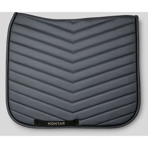 Montar Tapis de Selle Fair Gun Metal Crystals Dressage Gris